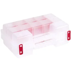 New Boîte de rangement transparente avec séparateur amovible orange Entretien Du Linge