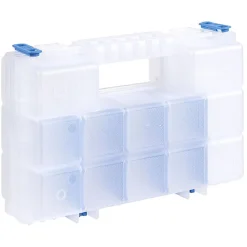 New Boîte de rangement transparente avec séparateur amovible orange Entretien Du Linge
