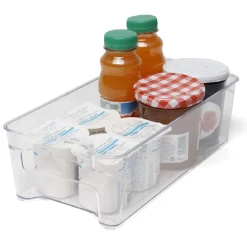 Gifi Rangement De Cuisine^Boîte de rangement étroite transparente pour réfrigérateur