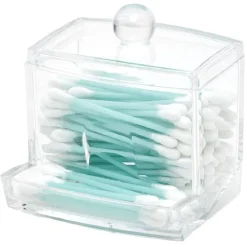 Boîte distributeur à coton tige transparent^Gifi Hot