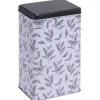 Gifi Conservation Alimentaire^Boîte en métal imprimé feuillage 13x10xH20cm