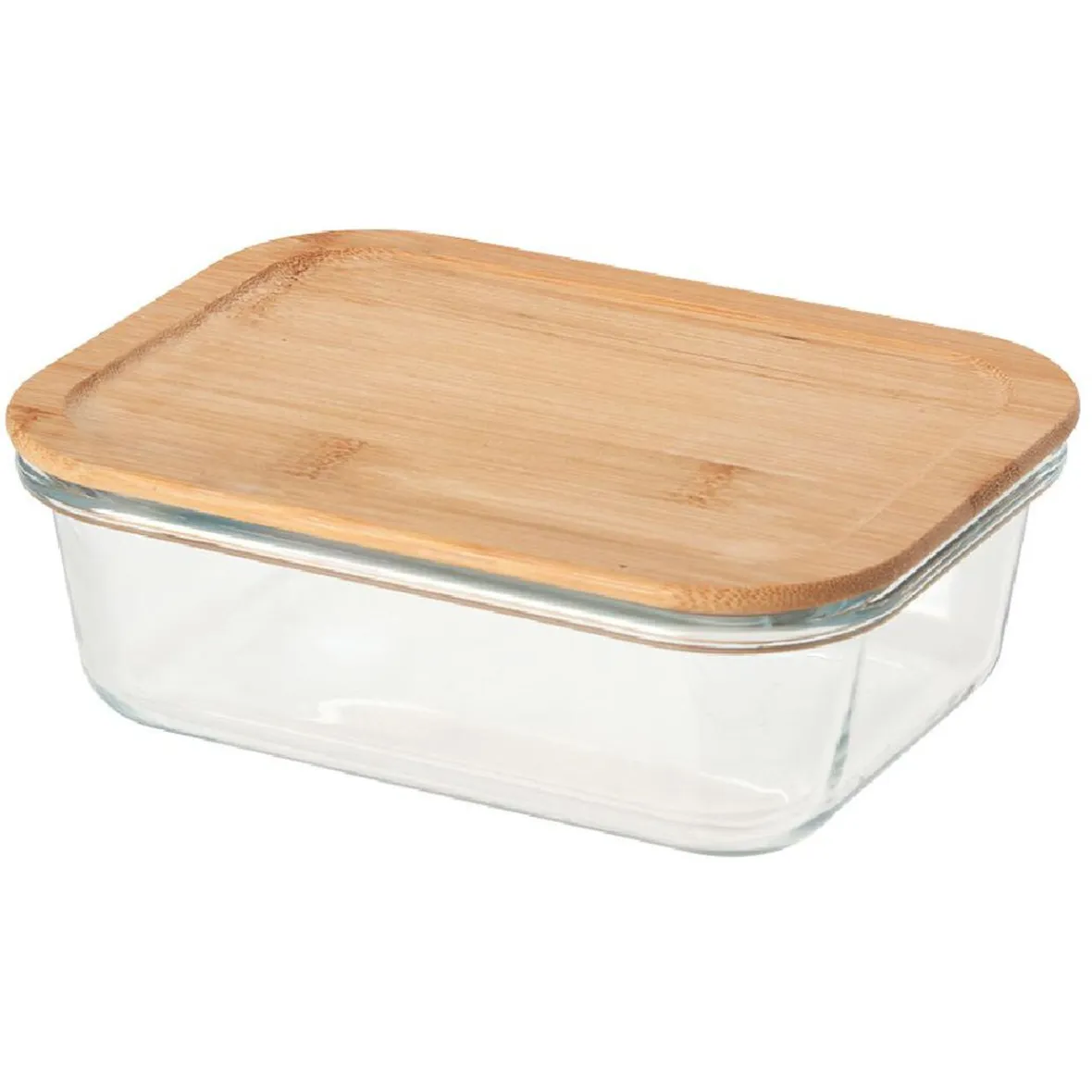 Gifi Conservation Alimentaire^Boîte en verre et bambou 1 L