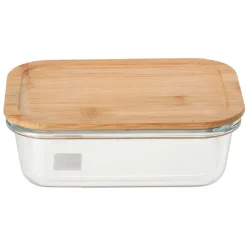 Gifi Conservation Alimentaire^Boîte en verre et bambou 1 L
