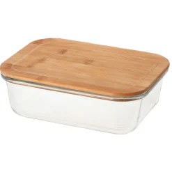 Gifi Conservation Alimentaire^Boîte en verre et bambou 1,5 L