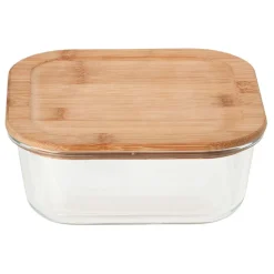 Gifi Conservation Alimentaire^Boîte en verre et bambou 1,1 L