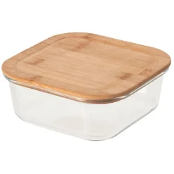 Gifi Conservation Alimentaire^Boîte en verre et bambou 1,1 L