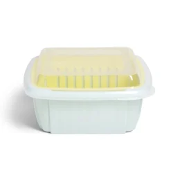 Gifi Rangement De Cuisine^Boîte égouttoir plastique vert anis 22x22xH10cm