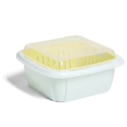 Gifi Rangement De Cuisine^Boîte égouttoir plastique vert anis 22x22xH10cm