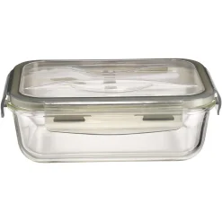 Gifi Conservation Alimentaire^Boîte Lunchbox en verre avec couverts en plastique 1,2L