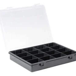 Boîte organiseur 16 compartiments avec couvercle transparent^Gifi Hot