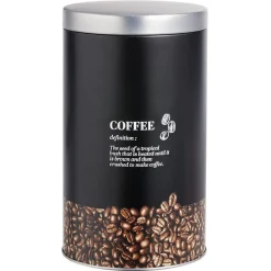 Gifi Conservation Alimentaire^Boîte pour grains de café en métal - Ø10,8xH18,5cm