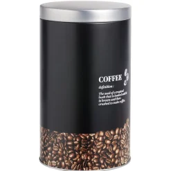 Gifi Conservation Alimentaire^Boîte pour grains de café en métal - Ø10,8xH18,5cm