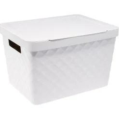 Best Boîte rangement en plastique design relief 17,5L Entretien Du Linge