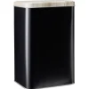 Gifi Conservation Alimentaire^Boîte rectangulaire en métal noir avec couvercle effet bois