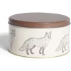Gifi Conservation Alimentaire^Boîte ronde en métal Ø13,5cm motif renard marron