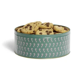 Gifi Conservation Alimentaire^Boîte ronde en métal Ø22cm motif sucres d'orge rouge et vert