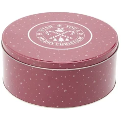 Gifi Conservation Alimentaire^Boîte ronde en métal pour gâteaux de Noël