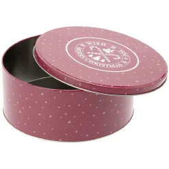 Gifi Conservation Alimentaire^Boîte ronde en métal pour gâteaux de Noël