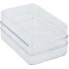 Gifi Rangement De Cuisine^Boîte transparente à 2 niveaux pour frigo 2,5L - L.21,5x14,5xH10,5cm