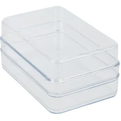 Gifi Rangement De Cuisine^Boîte transparente à 2 niveaux pour frigo 2,5L - L.21,5x14,5xH10,5cm
