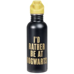 Gifi Conservation Alimentaire^Bouteille gourde Harry Potter Hogwart Poudlard métal noir et orange