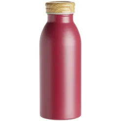 Gifi Conservation Alimentaire^Bouteille isotherme acier avec bouchon en bois 400ml Ø6,7xH18cm