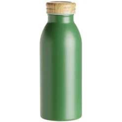Gifi Conservation Alimentaire^Bouteille isotherme acier avec bouchon en bois 400ml Ø6,7xH18cm