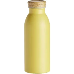 Gifi Conservation Alimentaire^Bouteille isotherme acier avec bouchon en bois 400ml Ø6,7xH18cm