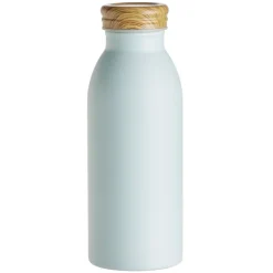 Gifi Conservation Alimentaire^Bouteille isotherme acier avec bouchon en bois 400ml Ø6,7xH18cm