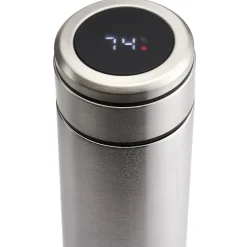 Gifi Préparation Culinaire^Bouteille isotherme inox avec indicateur de température 500 ml