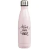 Gifi Conservation Alimentaire^Bouteille isotherme inox rose inscription Drink more water 500 ml