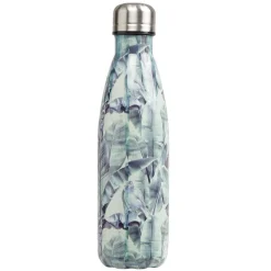 Gifi Conservation Alimentaire^Bouteille isotherme inox bleu imprimé palmier 500 ml