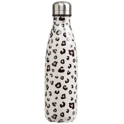 Gifi Conservation Alimentaire^Bouteille isotherme inox blanc imprimé léopard 500 ml