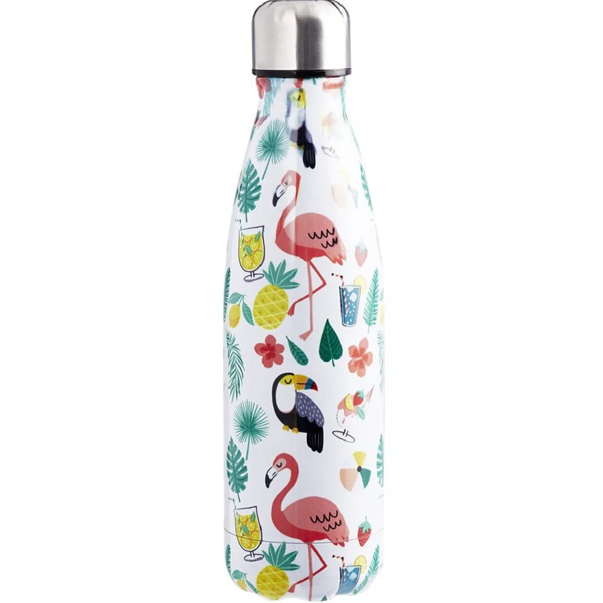 Gifi Conservation Alimentaire^Bouteille isotherme inox imprimé tropical 500 ml