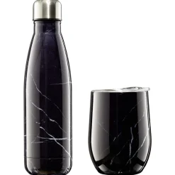 Gifi Conservation Alimentaire^Bouteille isotherme inox 500 ml + tasse 300 ml