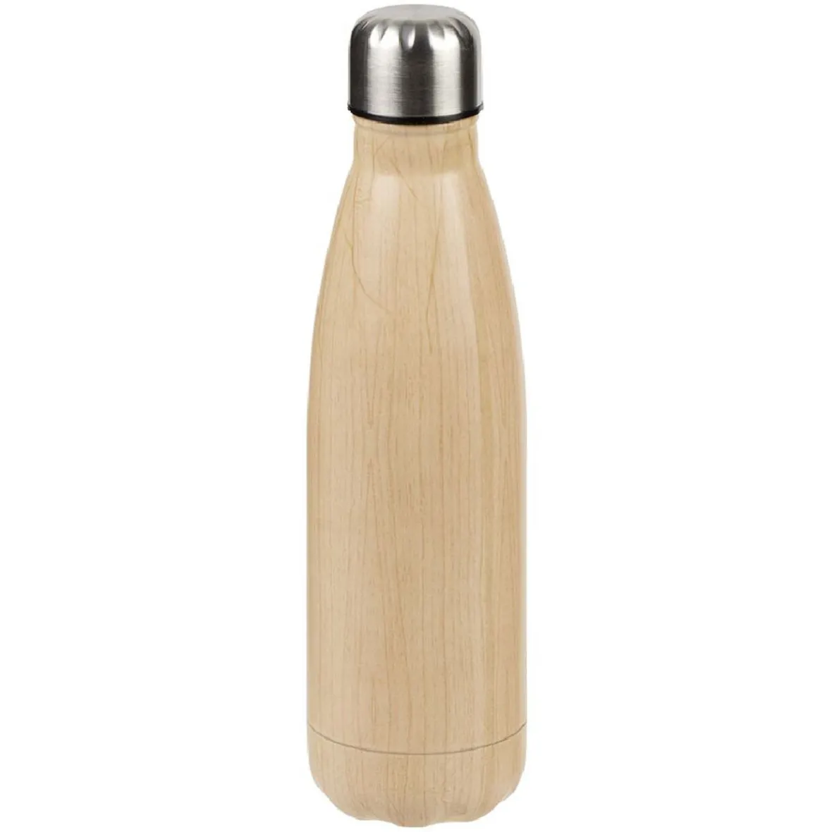 Gifi Conservation Alimentaire^Bouteille isotherme inox effet bois marron 500ml