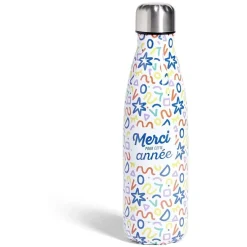 Gifi Conservation Alimentaire^Bouteille isotherme Merci pour cette année 500ml inox 4 modèles