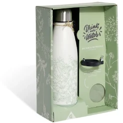 Gifi Conservation Alimentaire^Bouteille isotherme 480ml avec housse vert