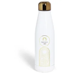 Gifi Conservation Alimentaire^Bouteille isotherme métal et plastique blanc JO Paris 2024 50cL