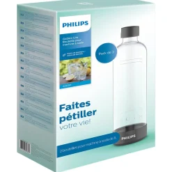 Gifi Petit Électroménager^Bouteille 1L pour machine à soda Noir x2