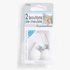 Bouton de meuble en céramique blanc Ø25 mm^Gifi Hot