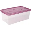 Best Box de rangement 10 L transparent et violet Rangement
