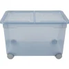 Best Box de rangement à ouverture fractionnable uni bleu 46 L Rangement