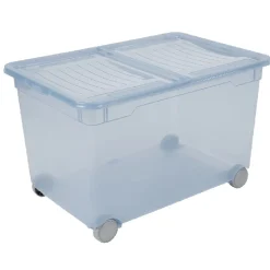 Best Box de rangement à ouverture fractionnable uni bleu 46 L Rangement