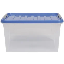 New Box de rangement bleu roi 31 L Entretien Du Linge