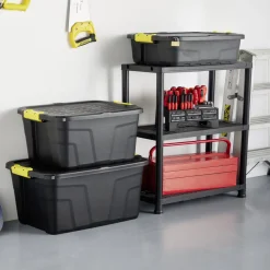Box de rangement brico noir 42L Rangement