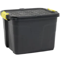 Box de rangement brico noir 42L Rangement