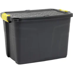 Box de rangement brico noir 60L Rangement