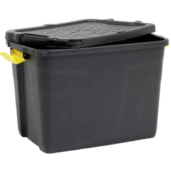 Box de rangement brico noir 60L Rangement