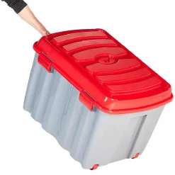 Box de rangement brico sur roulettes fermeture clip 142 L Rangement